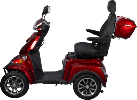 Heavy Duty 4 Wheel Red Mobility Scooter - Omega Lifestyles