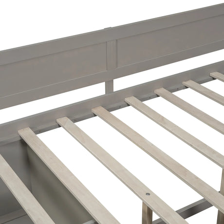 Full Solid Wood Full Size Daybed With Drawers And Shelves - Omega Lifestyles