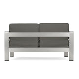 Aluminum Outdoor Patio Loveseat With Water-Resistant Cushion - Omega Lifestyles
