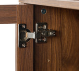 Walnut Retro Dome Storage Cabinet With Adjustable Shelves - Omega Lifestyles