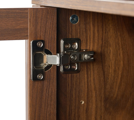 Walnut Retro Dome Storage Cabinet With Adjustable Shelves - Omega Lifestyles