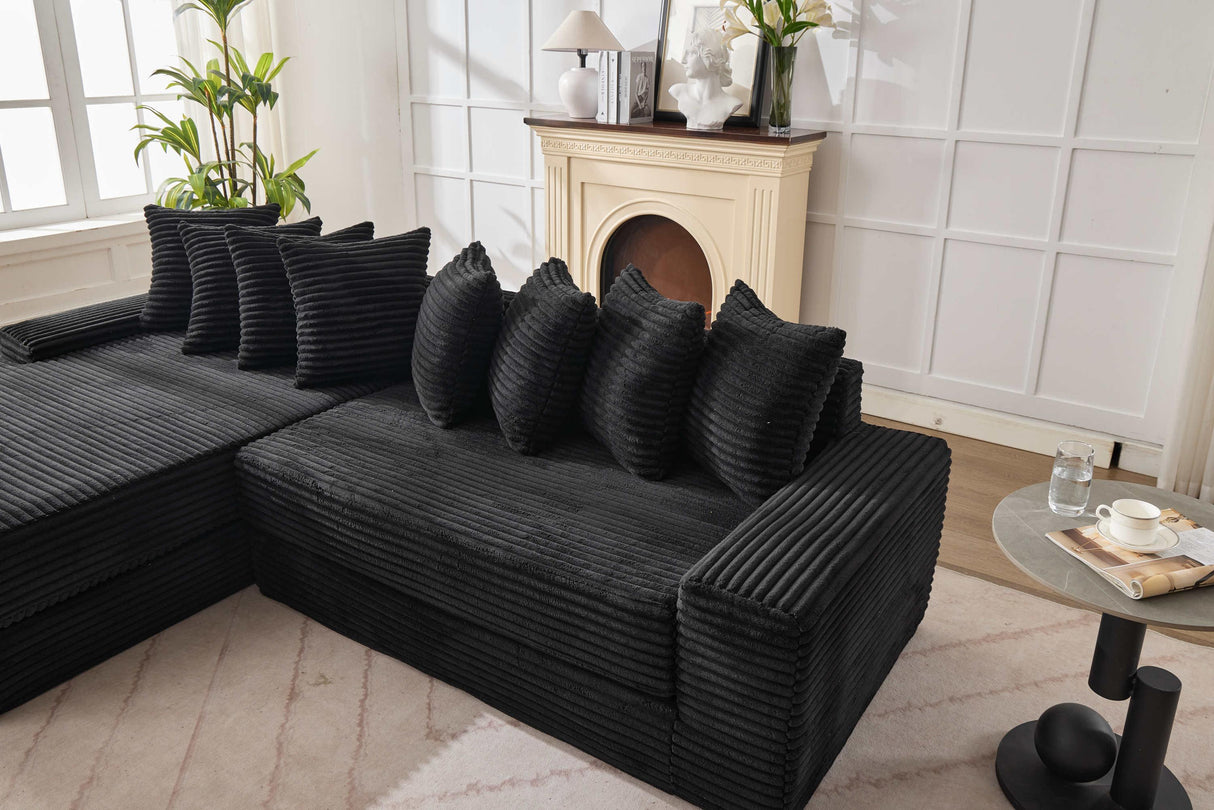 Corduroy 3-in-1 Convertible Foldable Floor Sofa Bed - Omega Lifestyles