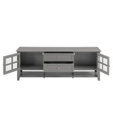 Modern Grey MDF TV Stand With Storage Cabinet - Sleep Galleria