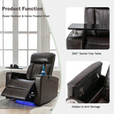 Electric Power Recliner Chair With Storage Cupholders Tray - Omega Lifestyles