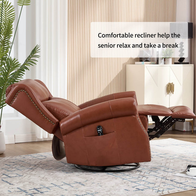 Genuine Leather Medium-Firm Massage Recliner Chair - Omega Lifestyles