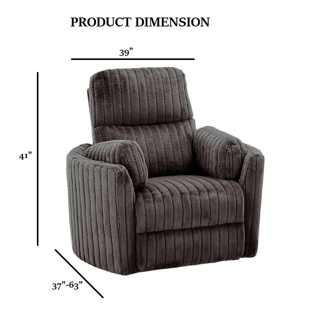 Contemporary Chocolate Brown Power Recliner Glider Chair - Omega Lifestyles