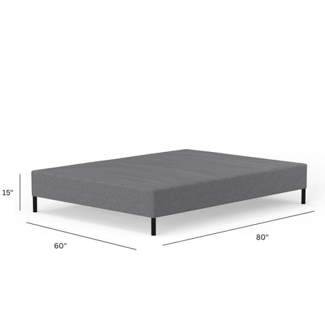 Queen Heavy Duty Fabric And Metal Mattress Foundation - Omega Lifestyles