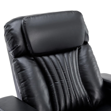 Power Swivel PU Leather Recliner Chair With Tray Table - Omega Lifestyles