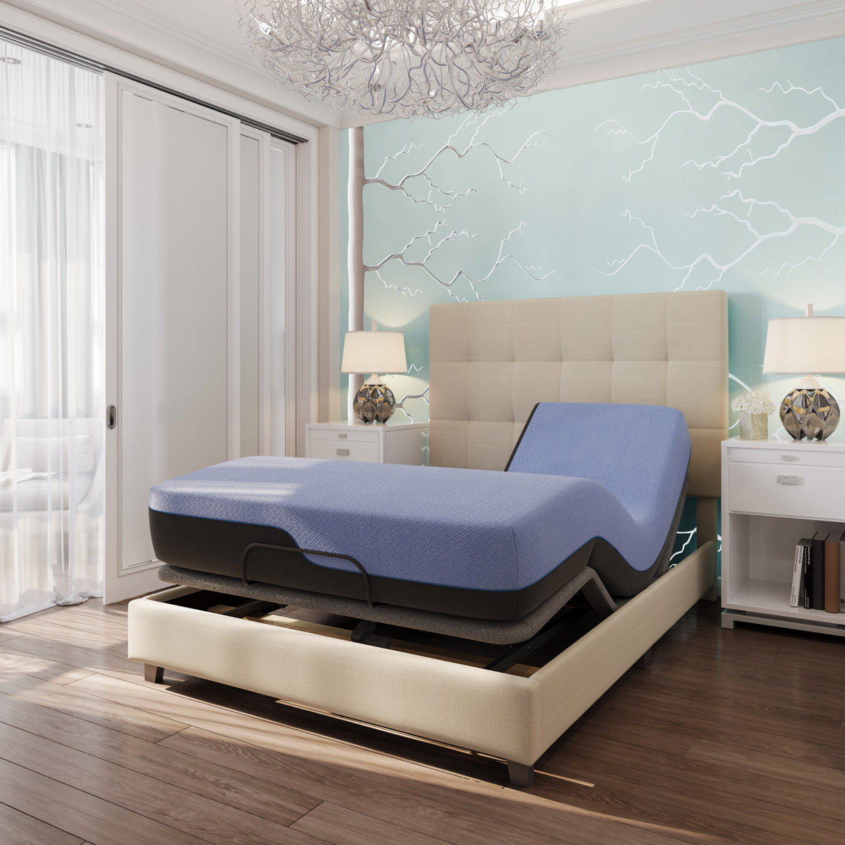 Soft 12-Inch Flex Top Hybrid Memory Foam Queen Mattress Bundle