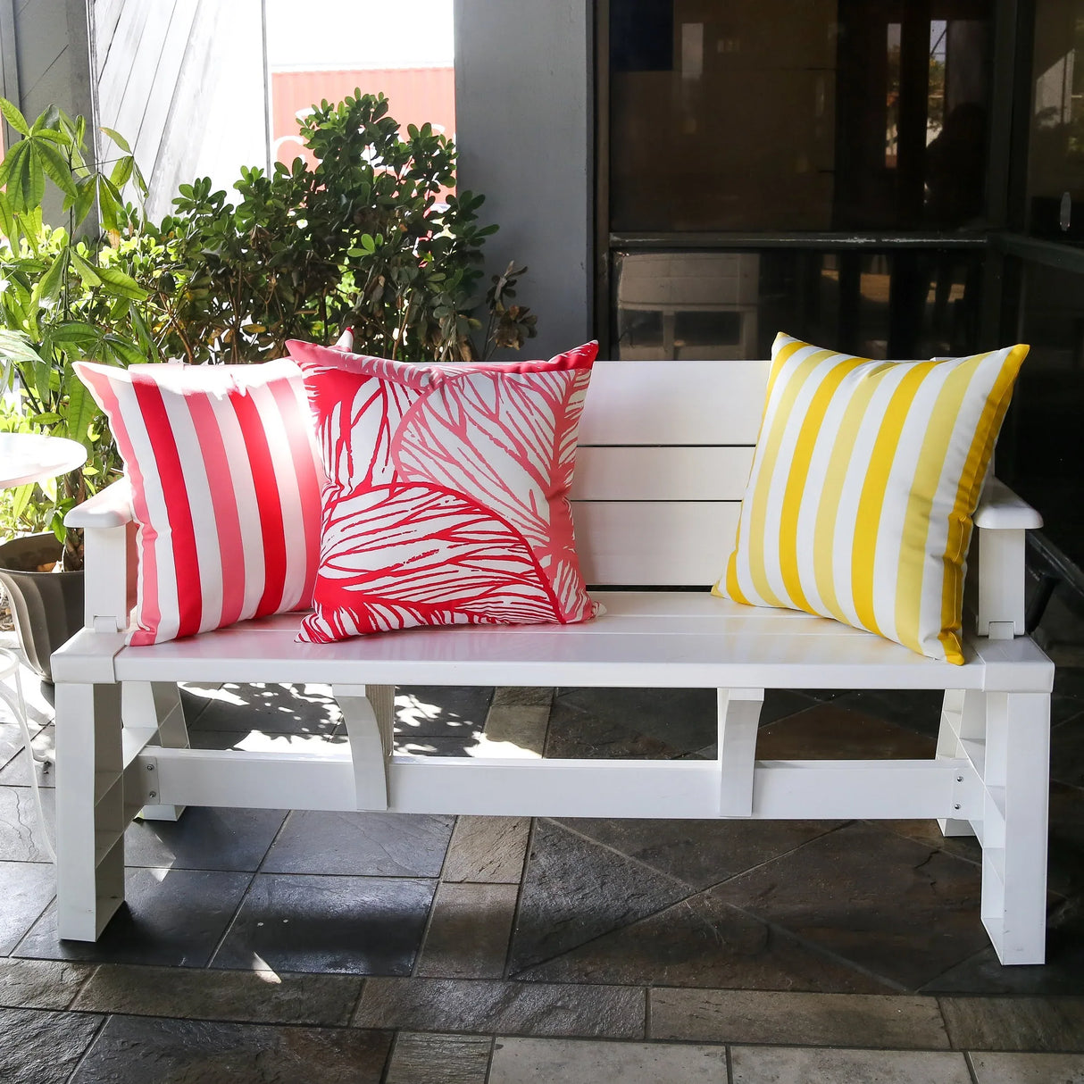 Weather Resistant Red Outdoor Polyester Pillow 20x20 - Omega Lifestyles