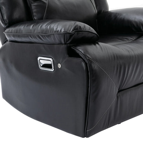 3-Seater Manual Recliner Chair Leather Gel With LED Lights - Omega Lifestyles
