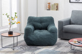 Soft Teddy Fabric Tufted Foam Bean Bag Chair Green - Omega Lifestyles