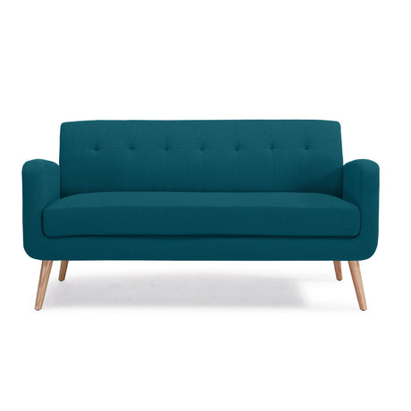 Mid-Century Modern Blue Green 3-Seat Sofa - Omega Lifestyles