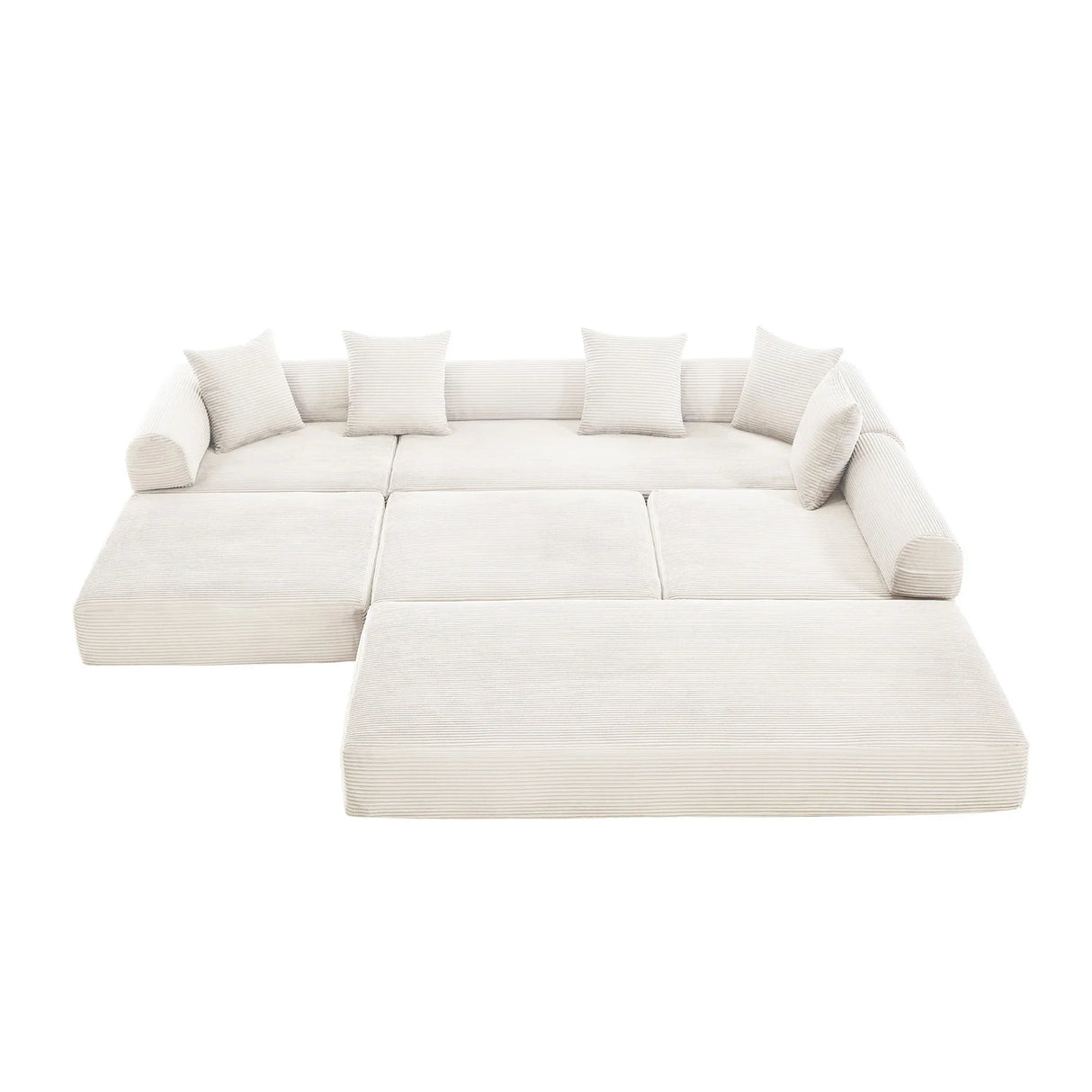 Convertible Corduroy Folding Memory Foam Sofa Bed - Omega Lifestyles