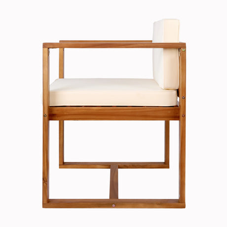 Acacia Wood Patio Dining Table And Chairs Set Of 5 - Omega Lifestyles