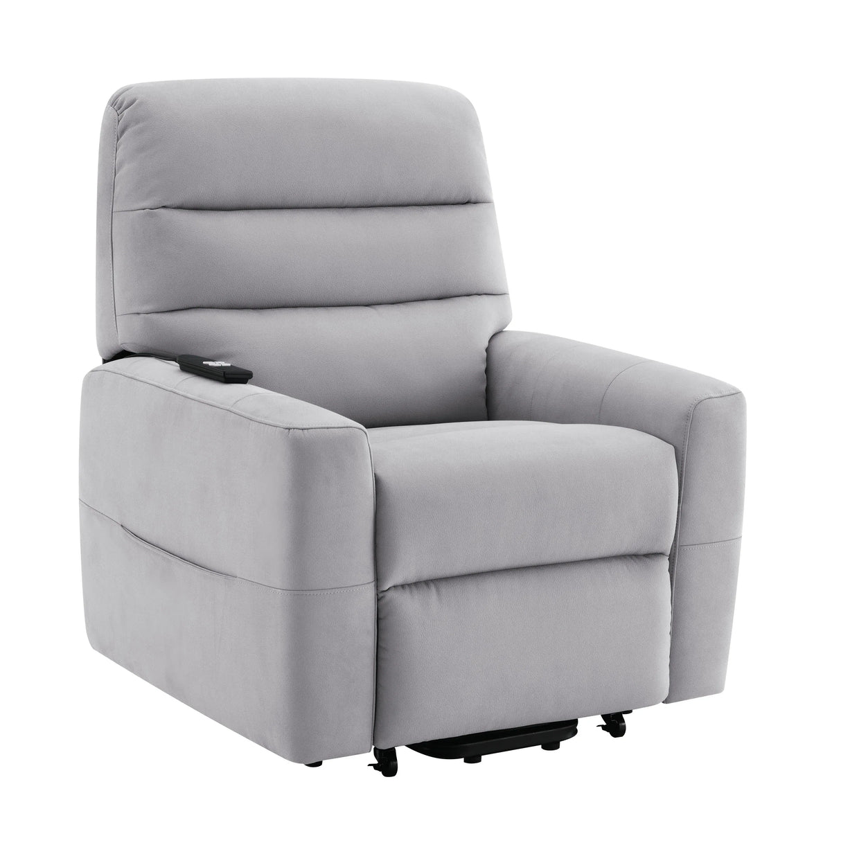 Power Motion Gray Faux Leather Reclining Massage Chair - Omega Lifestyles