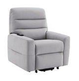 Power Motion Gray Faux Leather Reclining Massage Chair - Omega Lifestyles