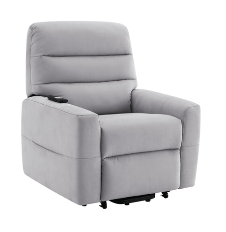 Power Motion Gray Faux Leather Reclining Massage Chair - Omega Lifestyles