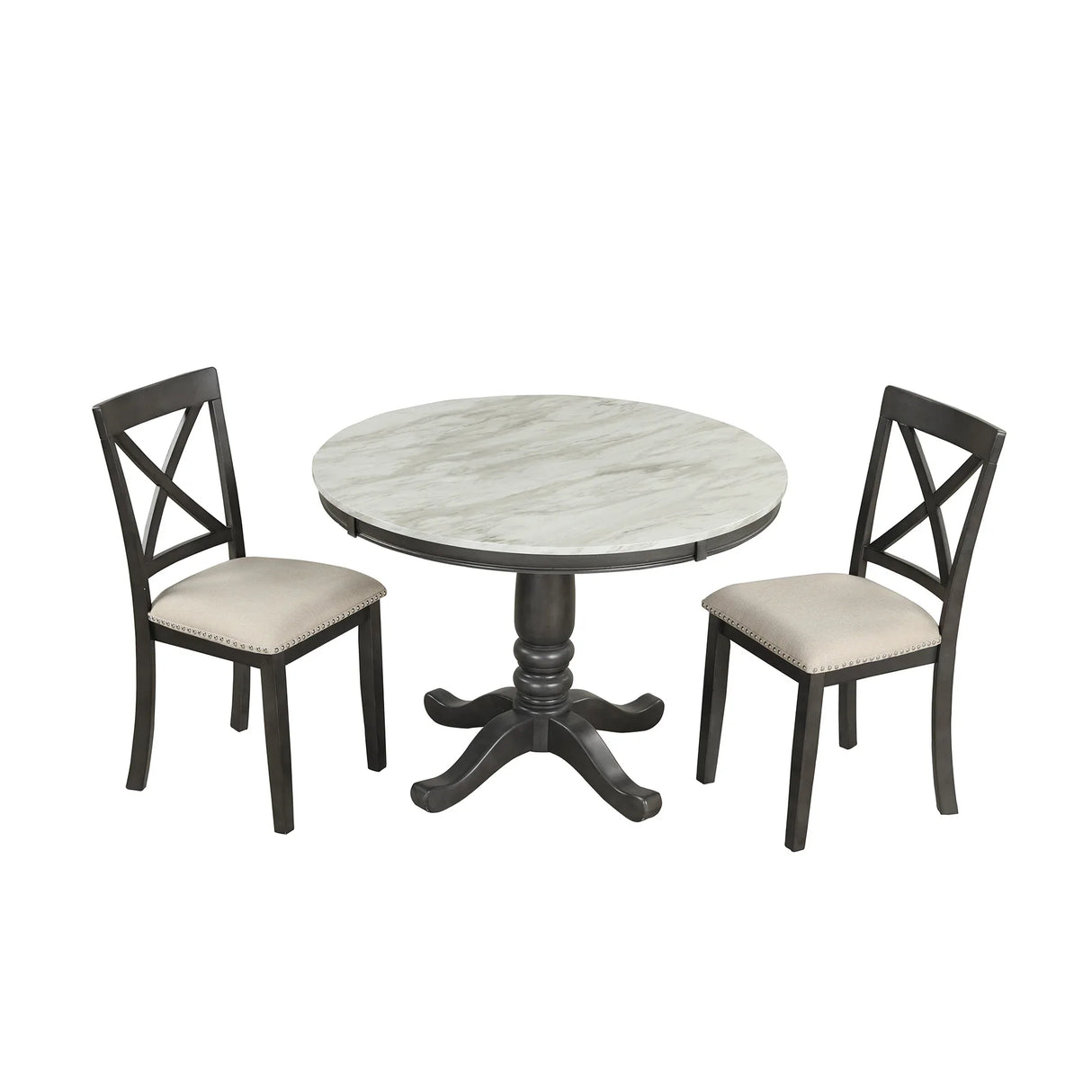 5-Piece Solid Wood Dining Table and Chairs Set - Omega Lifestyles