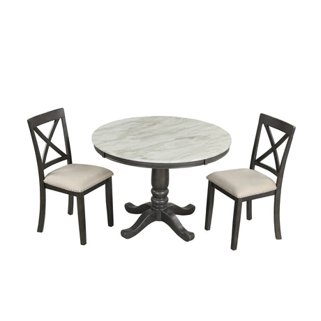 5-Piece Solid Wood Dining Table and Chairs Set - Omega Lifestyles