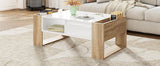 High Glossy White Coffee Table With Drawers - Sleep Galleria