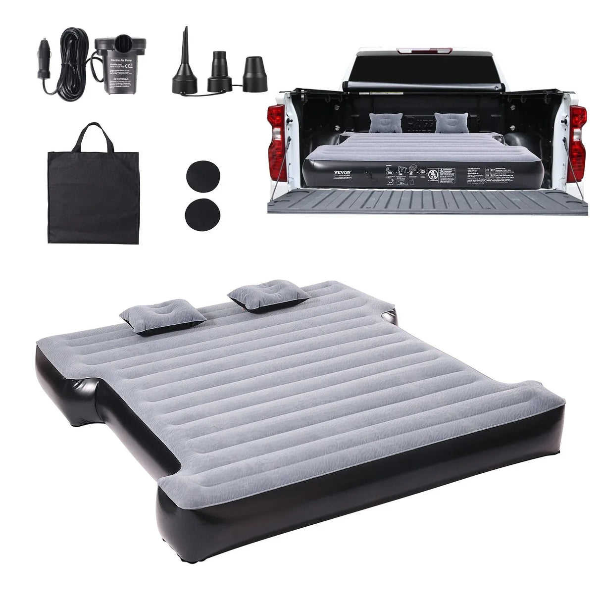 Full Size Truck Bed Inflatable Air Mattress With Pump - Omega Lifestyles