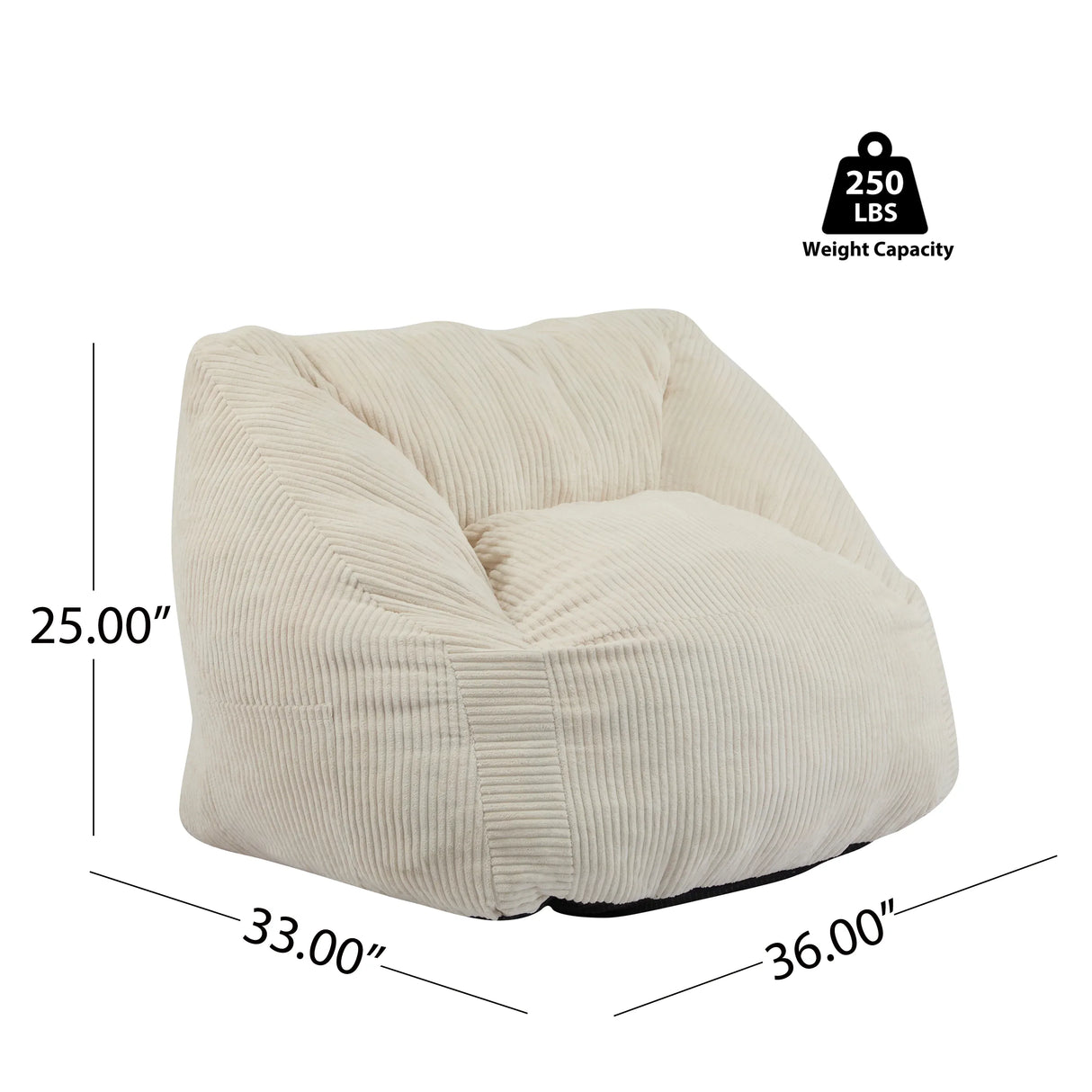 Cozy Retreat Soft Foam Filled Indoor Bean Bag Chair - Omega Lifestyles