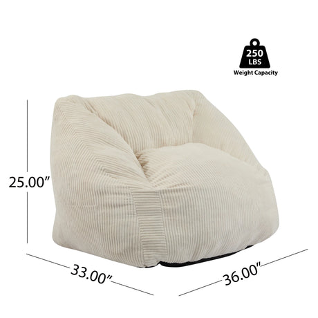 Cozy Retreat Soft Foam Filled Indoor Bean Bag Chair - Omega Lifestyles