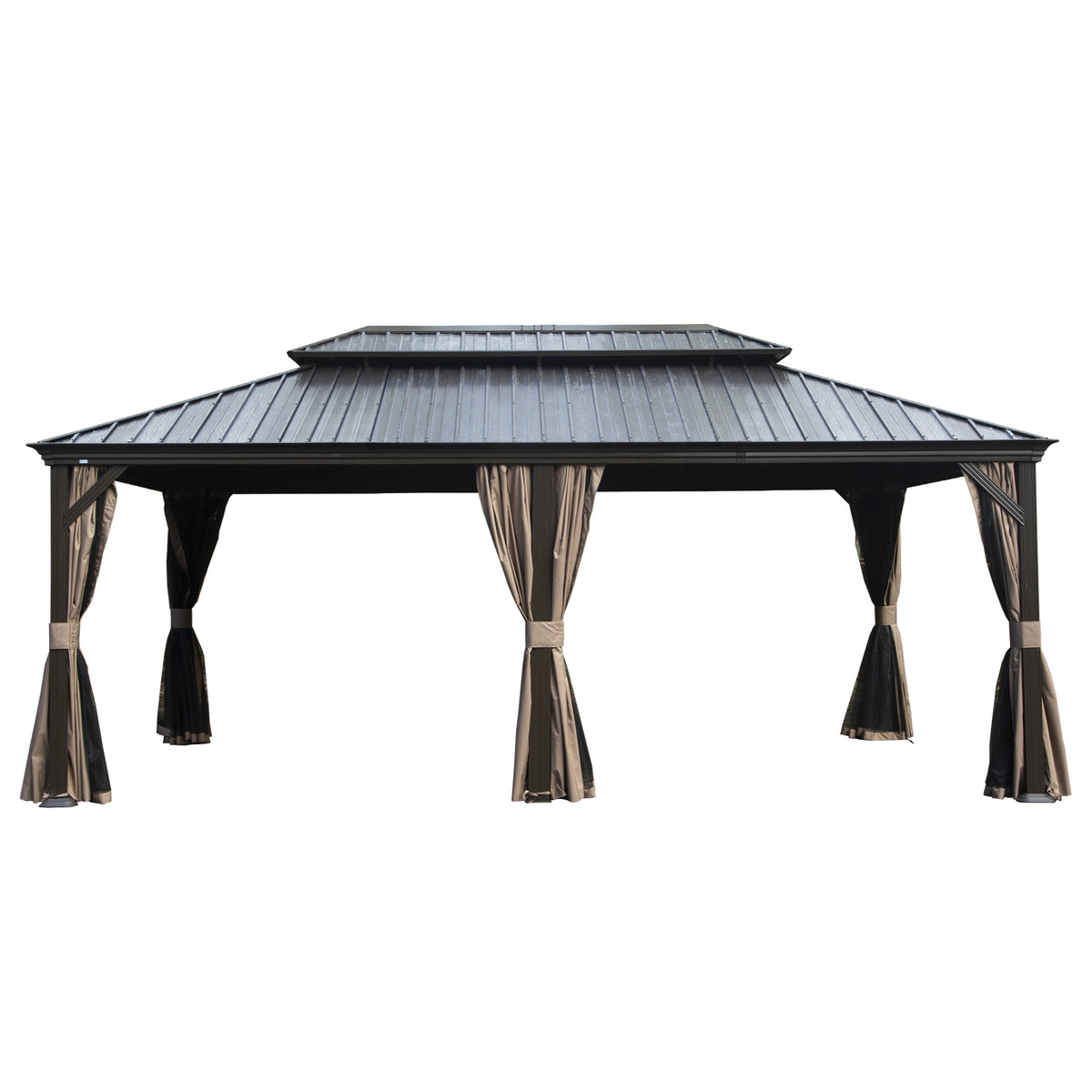 12x18-Foot Hardtop Metal Gazebo With Drainage System