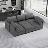 Modular 5-Seater Chaise Lounge Memory Foam Sofa - Omega Lifestyles