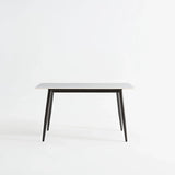 Modern Rectangular Ceramic Top Dining Table With Metal Base - Omega Lifestyles
