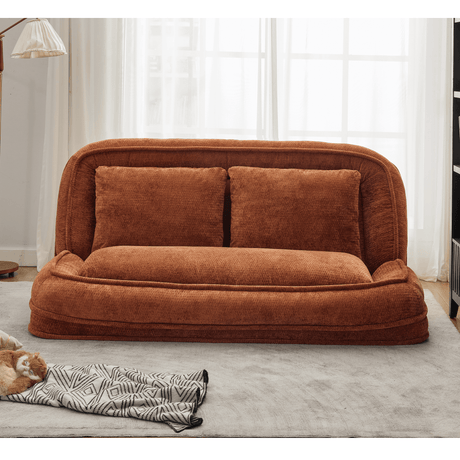 Convertible Adjustable Position Chenille Lazy Loveseat Sofa - Sleep Galleria