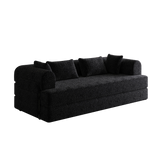 Convertible Chenille Sleeper Sofa Bed With Storage Pocket - Omega Lifestyles