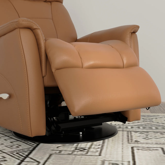 Swivel Glider Recliner With Manual Adjustable Headrest Footrest - Omega Lifestyles