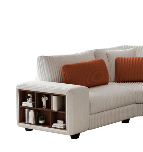 Modern Modular Three-Seat Wood Frame Pillow Back Sofa - Omega Lifestyles
