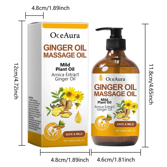 Ginger Infused Soothing Relaxing Body Massage Oil - Omega Lifestyles