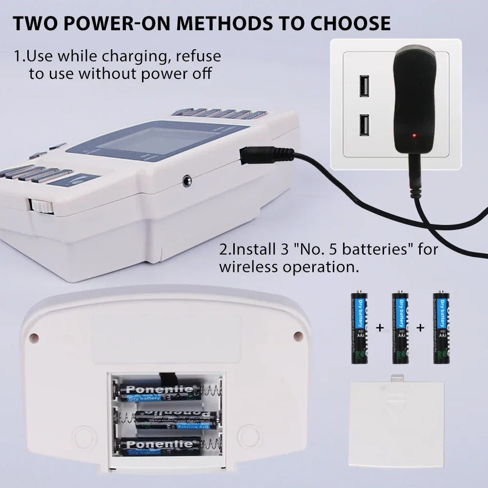 Digital EMS Muscle Stimulator TENS Full Body Massager - Omega Lifestyles