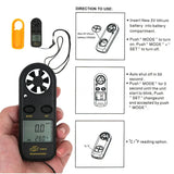 Digital Mini Air Velocity Wind Speed Meter Anemometer - Omega Lifestyles