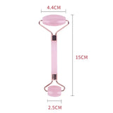 Pink Resin Jade Roller And Gua Sha Facial Massage Set - Omega Lifestyles