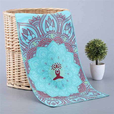 Extra Large Microfiber Quick-Drying Yoga Towel With Anchor Pockets - Omega Lifestyles