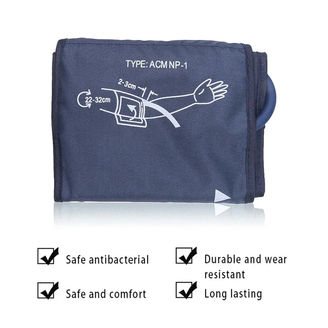 Adult Adjustable Length Arm Blood Pressure Cuff Polyester Velcro - Omega Lifestyles