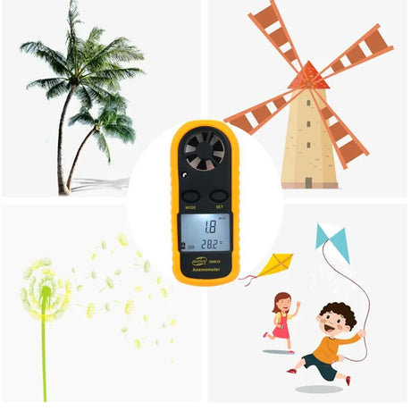 Digital Mini Air Velocity Wind Speed Meter Anemometer - Omega Lifestyles