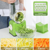3-in-1 Rotary Cheese Grater Manual Vegetable Slicer