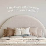 Boucle Upholstered Platform Bed Frame - Omega Lifestyles