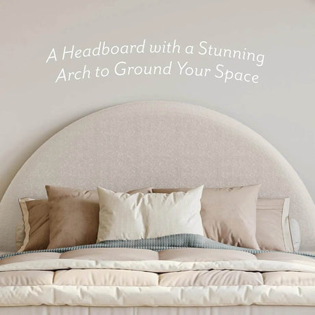 Boucle Upholstered Platform Bed Frame - Omega Lifestyles