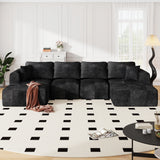 Modular L-Shaped U-Shaped Convertible Ottoman Sectional Sofa