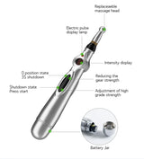 Electronic Acupuncture Pen Stainless Steel Massage Device With 5 Heads - Omega Lifestyles