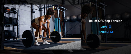 4-Head Deep Tissue Massage Gun with 3 Speed Levels - Omega Lifestyles