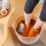 Cedar Wood Foot Bath Bucket With Massage Roller