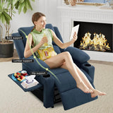 Power Recliner Chair Upholstered Heated Massage - Omega Lifestyles